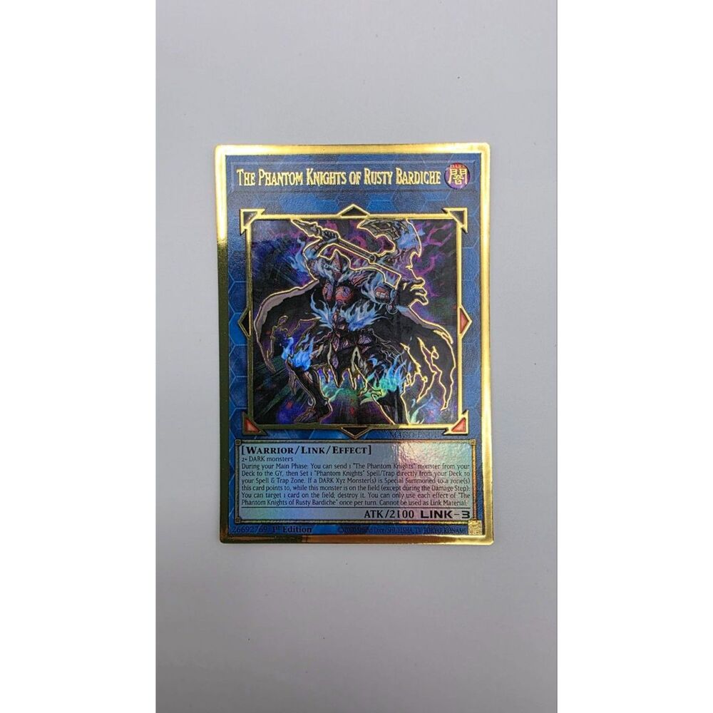 Yu-Gi-Oh Phantom Knights of Rusty Bardiche MAGO-EN040 Gold Rare 1st Ed